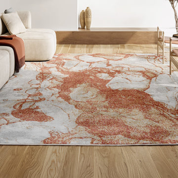 Marmo Abstract Marbled Modern Area Rug